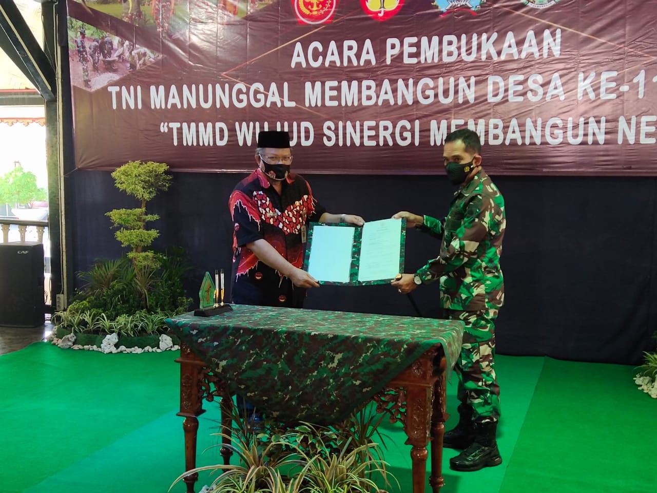 Pembukaan TMMD Sengkuyung Tahap II TA. 2021 di Pendopo.Kabupaten Purworejo