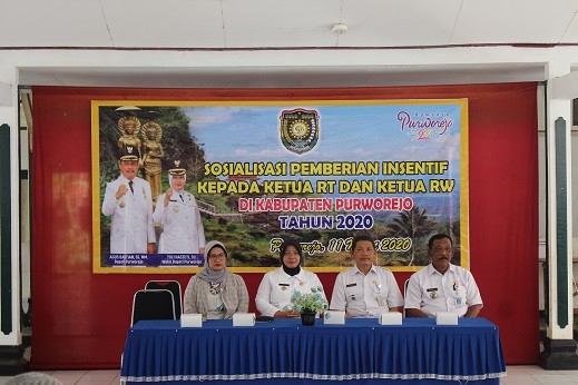 Sosialisasi Pemberian Insentif kepada Ketua RT dan Ketua RW (utk wil se eks kwd Purworejo)