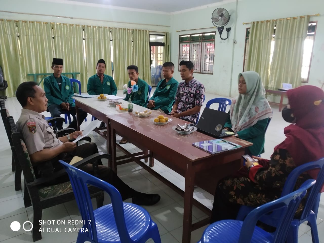 Monitoring mahasiswa KKN STAINU Purworejo  di Desa Brunorejo. Selasa 14 Desember 2021