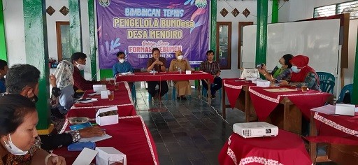 BIMBINGAN TEKNIS PENGELOLAAN BUMDesa DI DESA MENDIRO KECAMATAN NGOMBOL