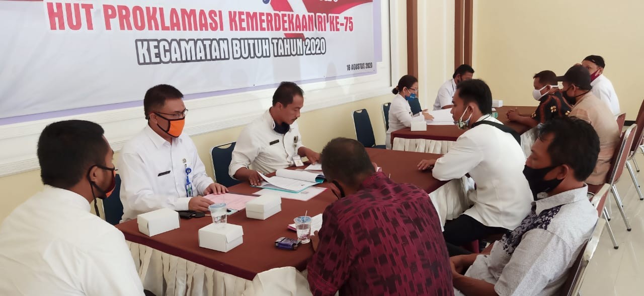 Monitoring terkait bantuan insentif Rt dan Rw , Pada hari ini rabu 19 agustus 2020 bertempat di Kecamatan butuh