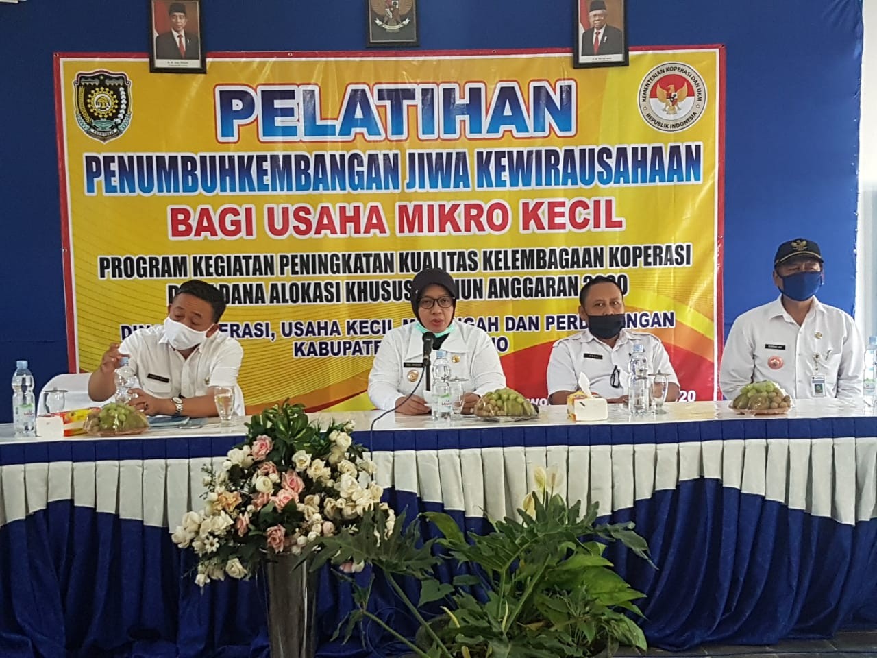 Dalam rangka menghadiri dan mengikuti Pembukaan Pelatihan Penumbuhkembangan Jiwa Kewirausahaan Bagi Usaha Mikro Kecil