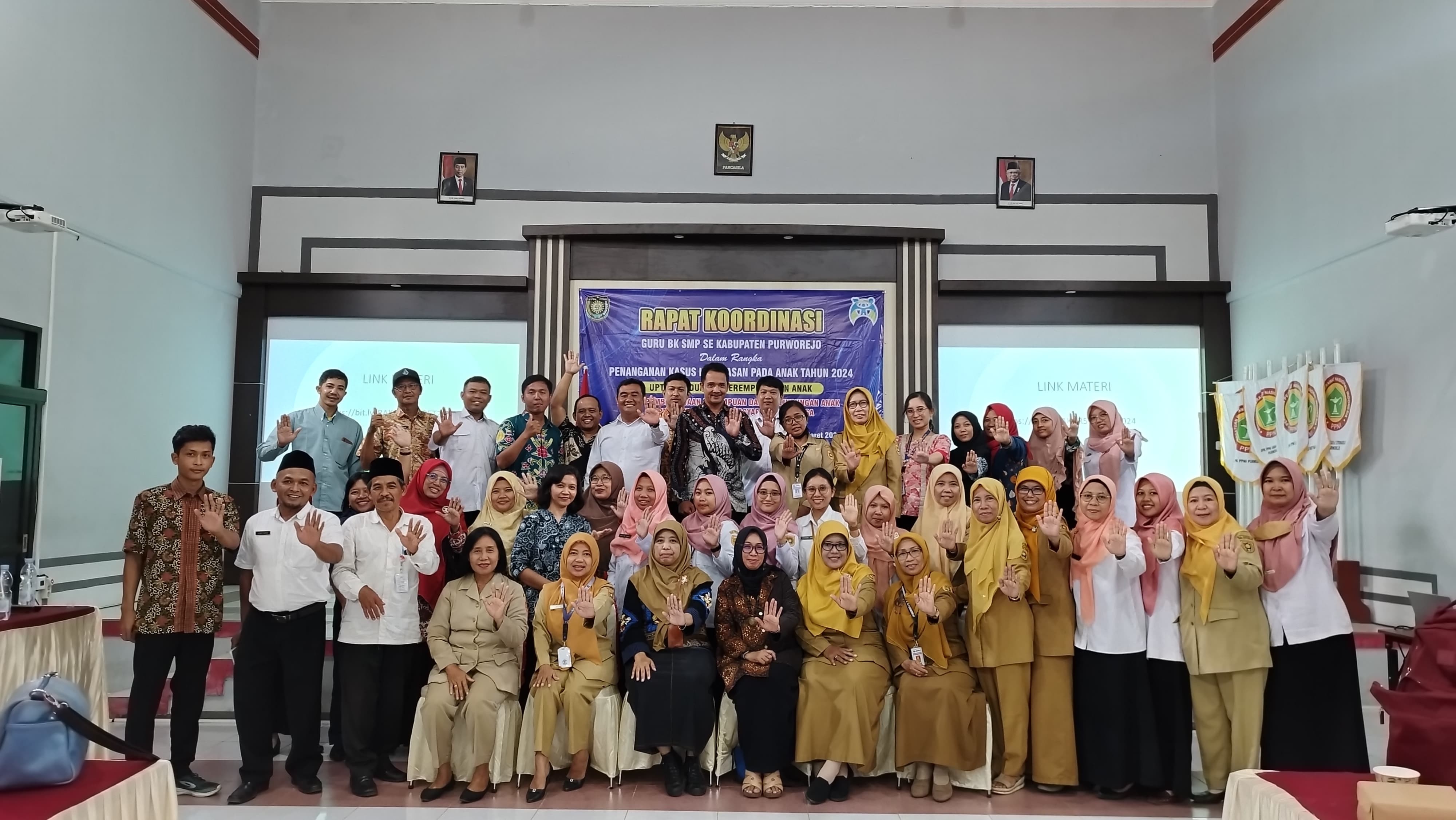 Rapat Koordinasi Guru BK SMP Se-Kabupaten Purworejo Dalam Rangka Penanganan Kasus Kekerasan Pada Anak Tahun 2024