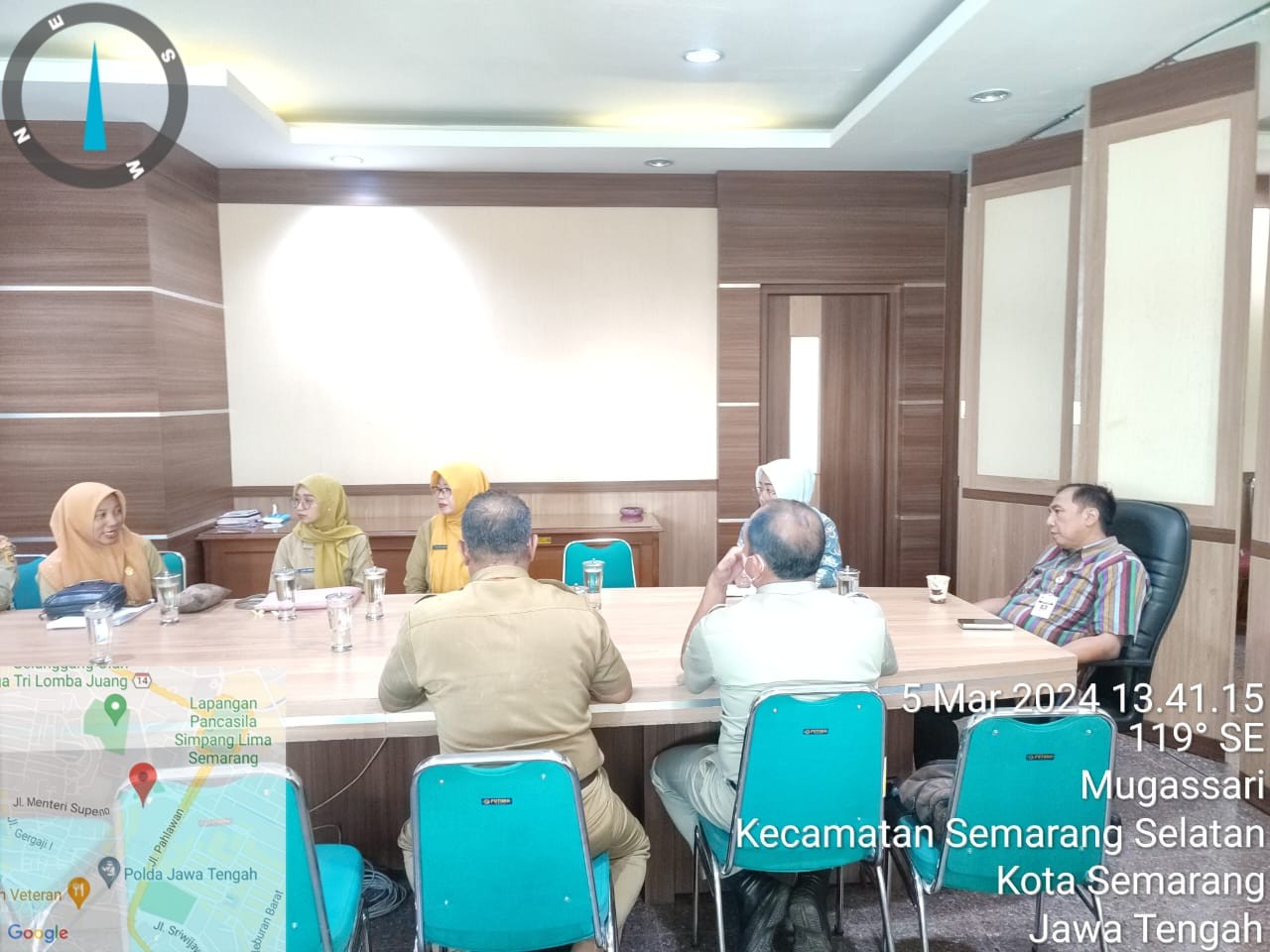 RAPAT DESK DATA LAPORAN KKPHAM KABUPATEN/KOTA di BIRO HUKUM SETDA PROVINSI JAWA TENGAH