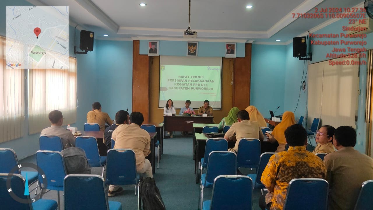 Rapat Teknis Persiapan Pelaksanaan kegiatan Penetapan dan Penegasan Batas Desa di Kabupaten Purworejo