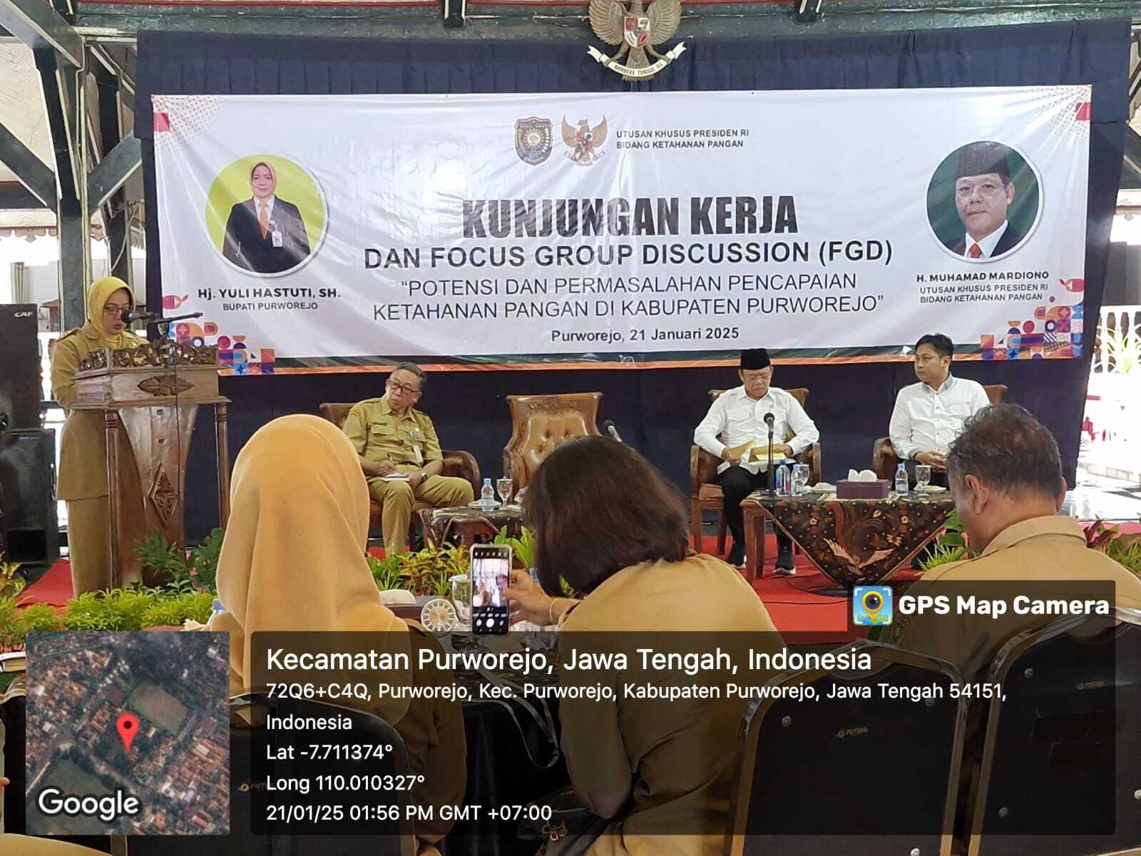 Kunjungan Kerja dan FGD Potensi dan Permasalahan Pencapaian Ketahanan Pangan di Kabupaten Purworejo