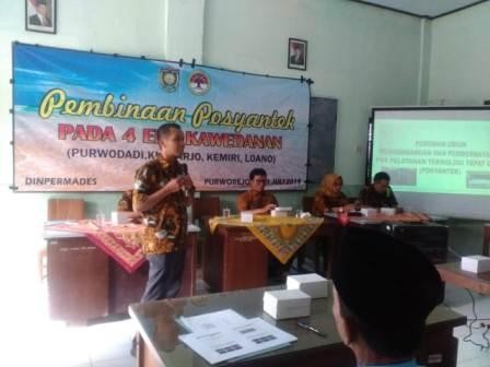 Pembinaan bagi pengurus Posyantek Kec dan Posyantekdes di Eks Kawedanan Loano (Loano, Bener, Gebang) 