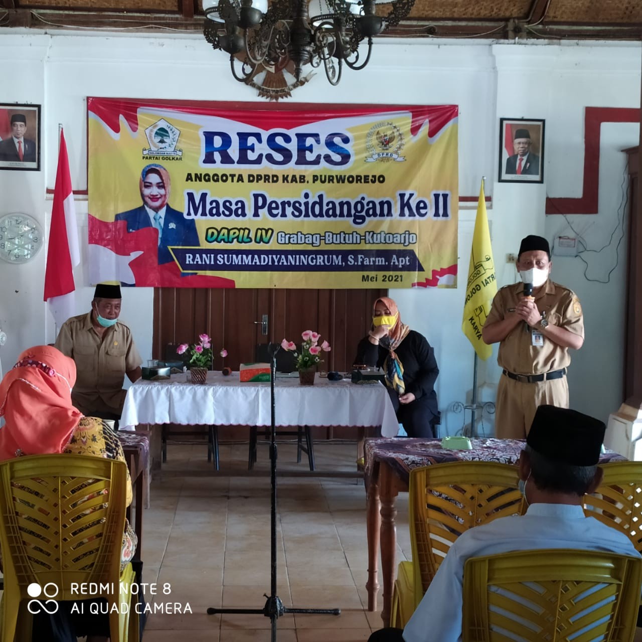  Pertemuan Reses Anggota DPRD Kabupaten Purworejo masa persidangan ke II , Dapil IV , di Desa Grabag Kecamatan Grabag Kabupaten Purworejo.